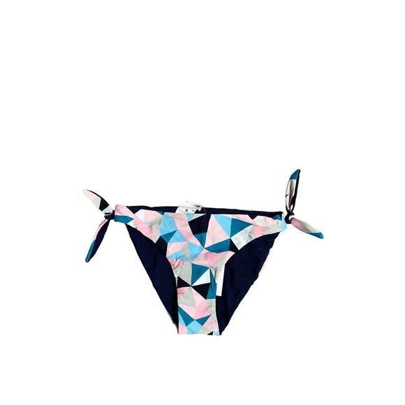 Snapper Rock Swim Bottoms Youth Girls 10 Blue Pink Geometric Bikini Tie Waist - Picture 2 of 4